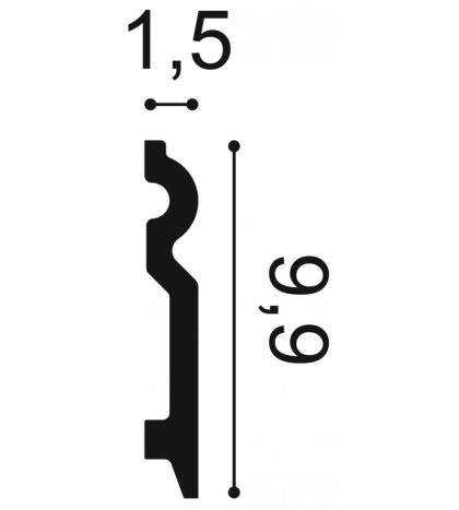 Перваз подов SX137 duropolymer 1.5x9.9  2м