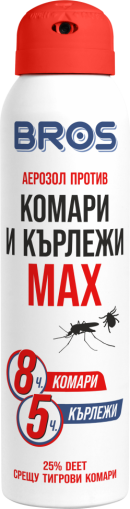 BROS Спрей против комари и кърлежи МАКС - 90мл