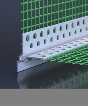 Ъгъл PVC L със зелена мрежа 8/12 - 2.5м
