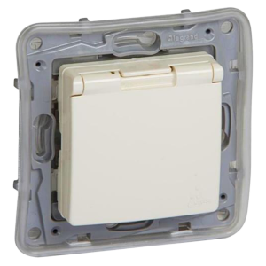 LEG Контакт шуко 16A крем IP44 NILOE