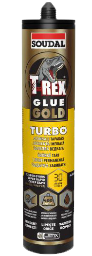 T-REX Лепило GOLD ТУРБО хибрид бял 290мл  ПРОМО